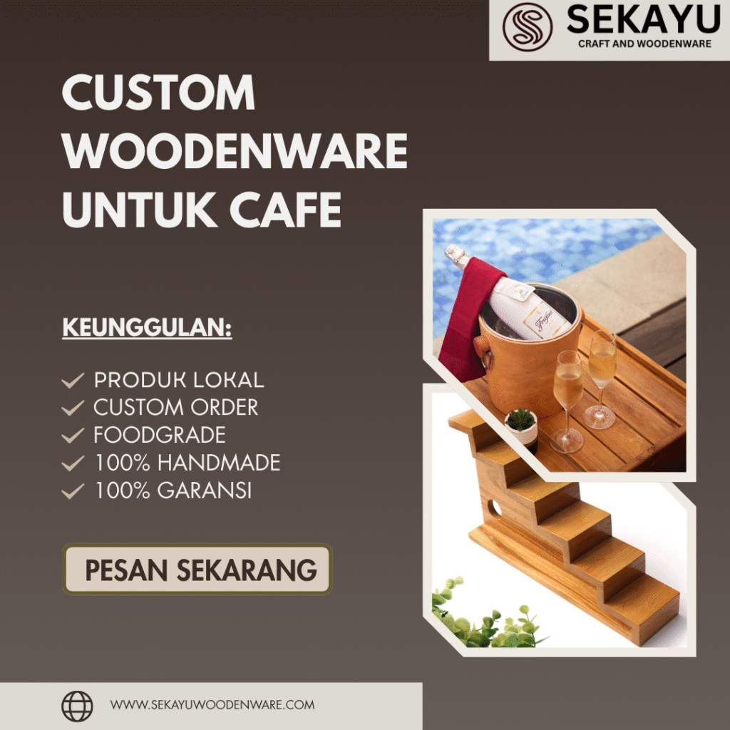 custom woodenware untuk cafe