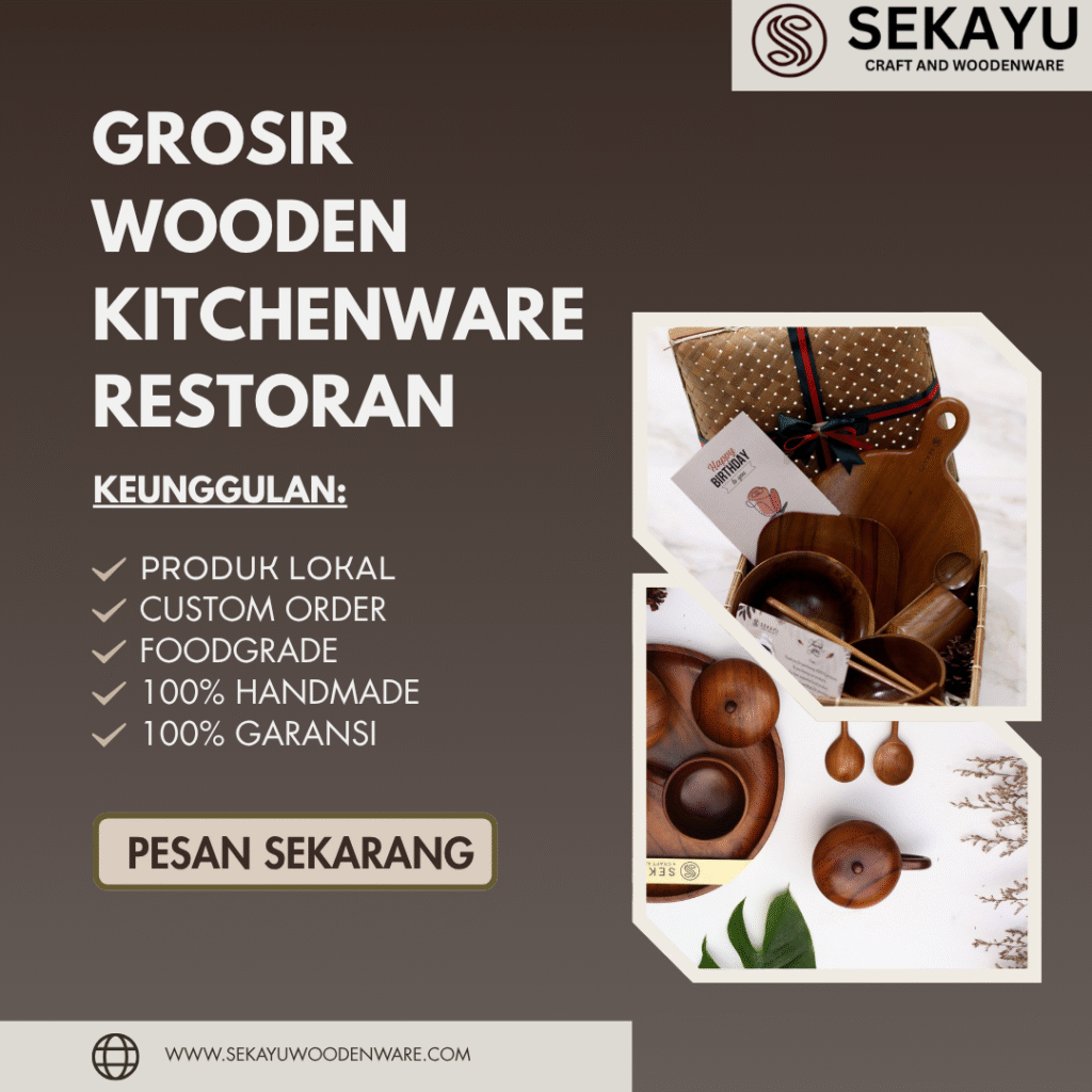 Grosir wooden kitchenware restoran